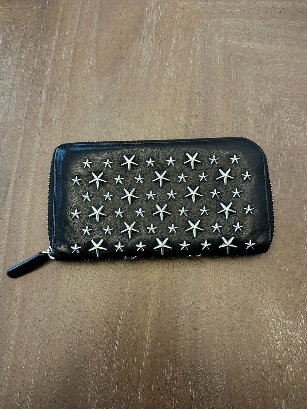 Jimmy Choo Star Studded Zip-Around Wallet